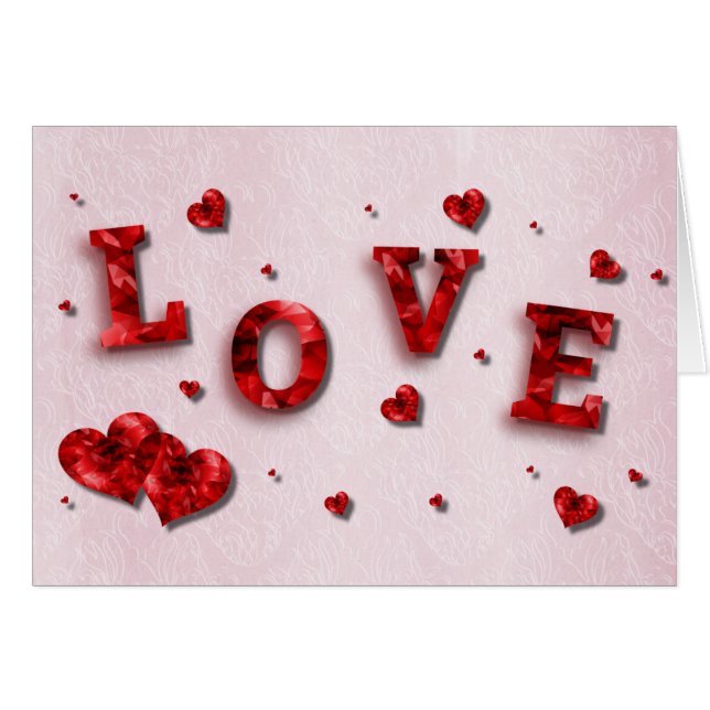 Valentinstag-Karte der Liebe (Vorderseite (Horizontal))