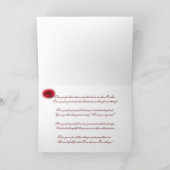 Valentinstag-Karte der rote Rose Feiertagskarte (Innenseite)