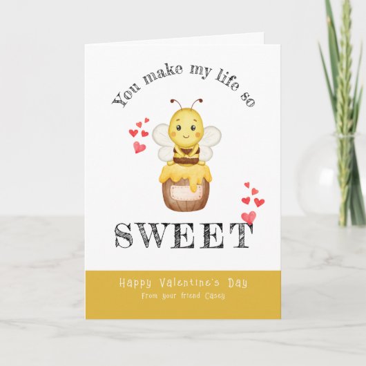 Valentinstag-Karte der süßen Hummeln Karte (Vorderseite)