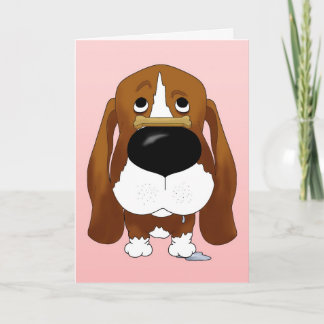Valentinstag-Karte des Basset Hound Feiertagskarte