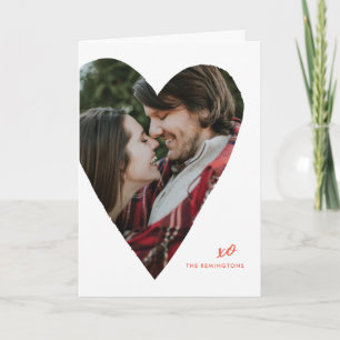 Valentinstag-Karte des Herz-Fotos - Rot Karte