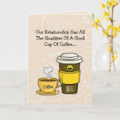 Valentinstag-Karte des Kaffees Karte (Gelbe Blume)