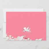 Valentinstag-Karte des Kupiden-Fotos Feiertagskarte (Rückseite)