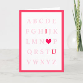 Valentinstag-Karte des niedlichen Alphabet Kids Dankeskarte