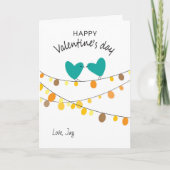 Valentinstag-Karte des niedlichen Love-Bird Karte (Vorderseite)
