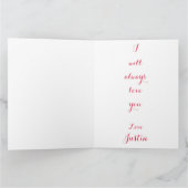 Valentinstag-Karte des personalisierten Fotos Karte (Innenseite)