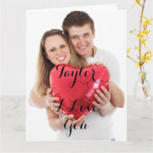 Valentinstag-Karte des personalisierten Fotos Karte (Gelbe Blume)