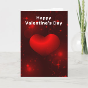 Valentinstag-Karte des Roten Herzens Feiertagskarte