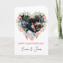 Valentinstag-Karte des Roten Herzens Foto