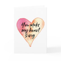 Valentinstag-Karte, du bringst mein Herz zum singe