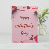 Valentinstag-Karte Einladung (Stehend Vorderseite)