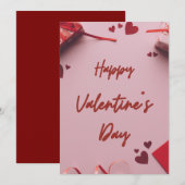 Valentinstag-Karte Einladung (Vorne/Hinten)