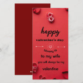 Valentinstag-Karte Feiertagskarte (Vorne/Hinten)