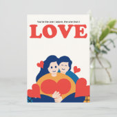 Valentinstag-Karte Feiertagskarte (Stehend Vorderseite)