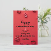 Valentinstag-Karte Feiertagskarte (Stehend Vorderseite)