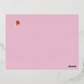 Valentinstag-Karte Folien Feiertagspostkarte (Rückseite)