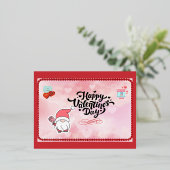 Valentinstag-Karte Folien Feiertagspostkarte (Stehend vorne)