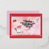 Valentinstag-Karte Folien Feiertagspostkarte (Vorderseite/Rückseite)