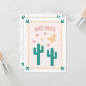 Valentinstag-Karte "Freie Hugs" Karte (Vorderseite/Rückseite Beispiel)