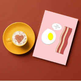 Valentinstag-Karte für Bacon und Eier Feiertagskarte