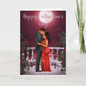 Valentinstag-Karte für das Schwarze Paar Karte (Vorderseite)