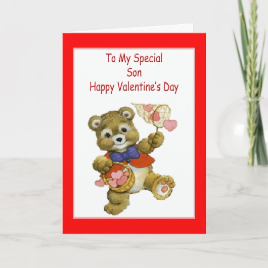 Valentinstag Karte für den Sohn (Vorderseite)