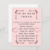 Valentinstag-Karte für einen Single Feiertagskarte (Vorne/Hinten)