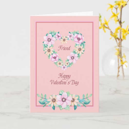 Valentinstag-Karte für Freundinnen Karte (Gelbe Blume)