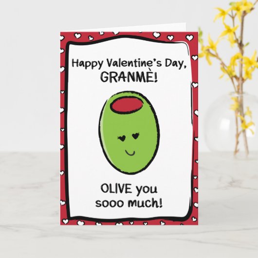 Valentinstag Karte für Granmè (Gelbe Blume)