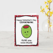 Valentinstag-Karte für Großmutter Karte (Gelbe Blume)