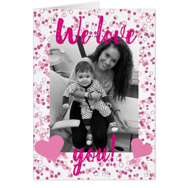 Valentinstag-Karte für HerzConfetti des Vater-| (Vorne)