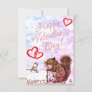 Valentinstag-Karte für künstlerische Tierfarben