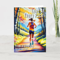 Valentinstag-Karte für Läufer