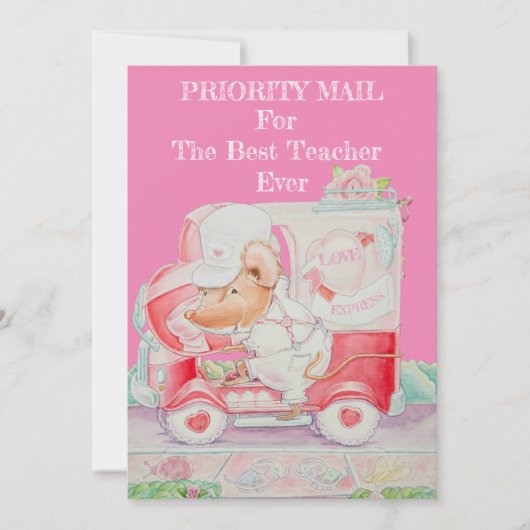 Valentinstag-Karte für Lehrer Feiertagskarte (Vorderseite)