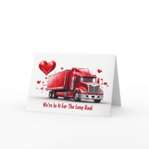 Valentinstag-Karte für Lkw