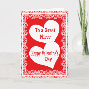 Valentinstag-Karte für Nichte Feiertagskarte