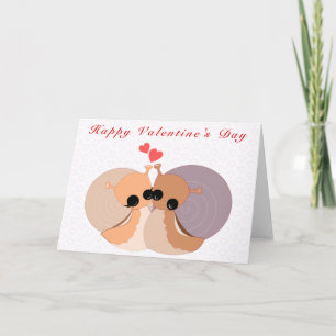 Valentinstag-Karte für niedliche Paare Karte