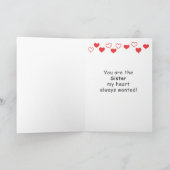 Valentinstag-Karte für Schwester Feiertagskarte (Innenseite)