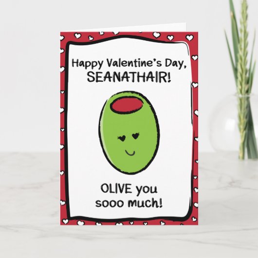 Valentinstag-Karte für Seanathair Karte (Vorderseite)