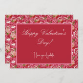 Valentinstag-Karte für Vintages Blumenkohl Feiertagskarte (Vorne/Hinten)