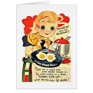Valentinstag-Karte für Vintages gutes Ei