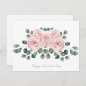 Valentinstag-Karte "Glücklicher Valentinstag" Postkarte (Vorne/Hinten)