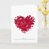 Valentinstag-Karte, Herz-Rose Karte (Gelbe Blume)