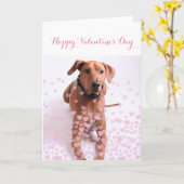 Valentinstag-Karte - Hund Karte (Gelbe Blume)
