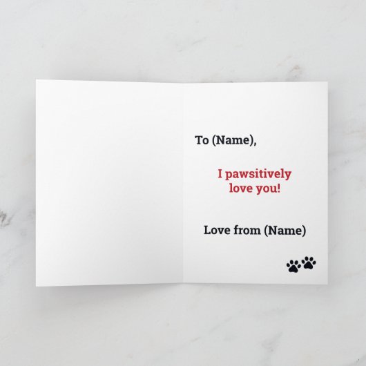 Valentinstag-Karte Karte (Innenseite)