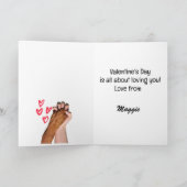 Valentinstag Karte küsse ...vom Hund (Innenseite)