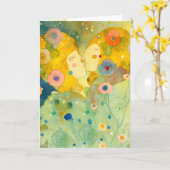 Valentinstag-Karte küsst hübschen Eindruck Karte (Gelbe Blume)