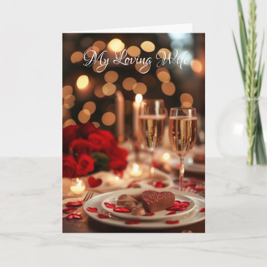 Valentinstag-Karte - Meine liebende Ehefrau Feiertagskarte (Vorderseite)