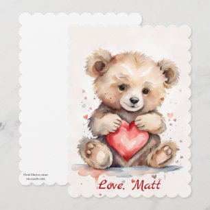 Valentinstag-Karte mit Bären und benutzerdefiniert Feiertagskarte