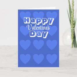 Valentinstag-Karte mit blauen Herzen von Jo Images Karte